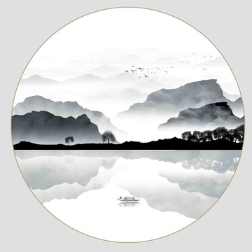 意境水墨山水畫
