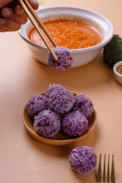 麻辣烫丸子紫薯
