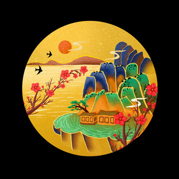 國(guó)潮插畫風(fēng)春天節(jié)氣