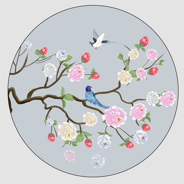 花鳥(niǎo)裝飾畫(huà)