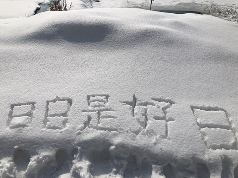 雪地汉字