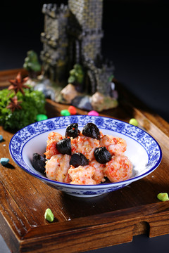 发酵黑蒜焗大明虾