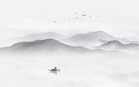 水墨山水畫