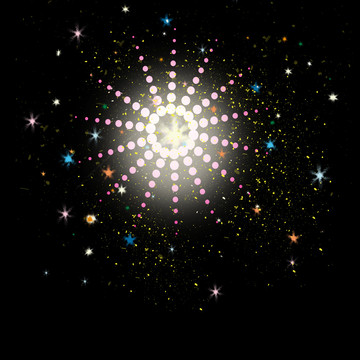 煙花特效科技燃燒星空背景