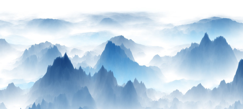 意境水墨山水抽象裝飾畫