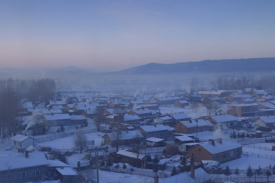 乡村雪景