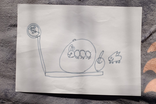 儿童简笔画蜗牛