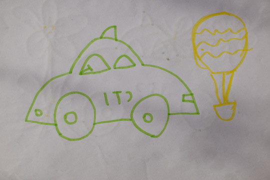 儿童画简笔画甲壳虫汽车