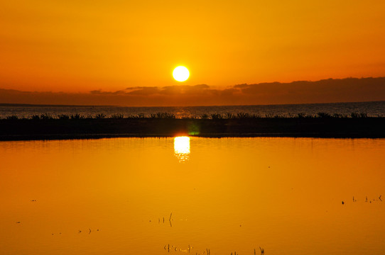 青海湖夕阳