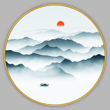 山水裝飾畫(huà)