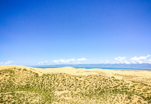 青海湖沙岛风光