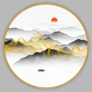 線條山水畫(huà)