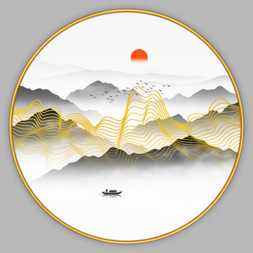 轻奢山水画