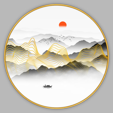 山水裝飾畫