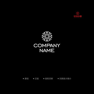 高檔大氣花型logo
