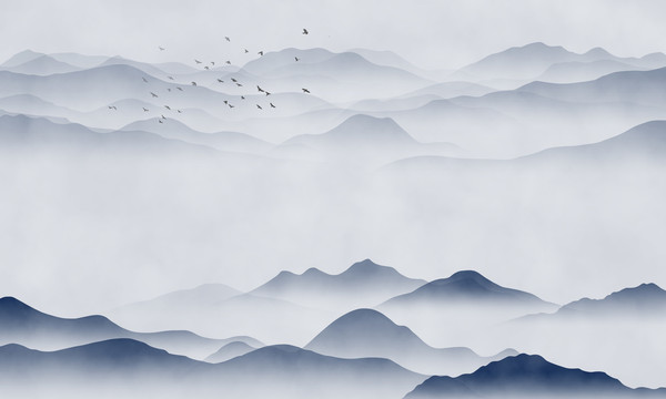 水墨山水圖