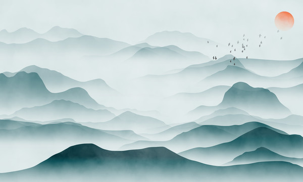 水墨山水圖