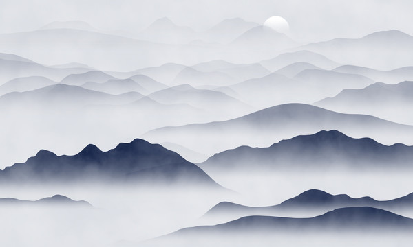 中國風(fēng)山水裝飾畫