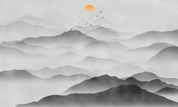 水墨群山