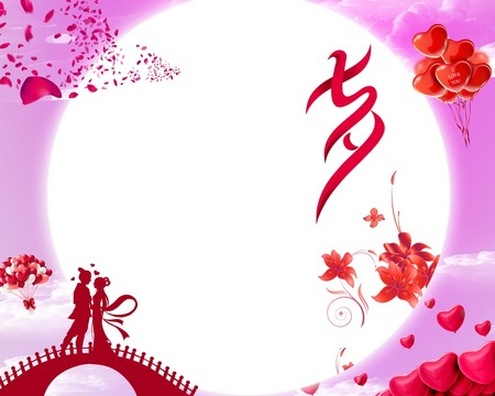 七夕背景墻