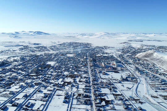 三河马的故乡内蒙古三河乡雪景