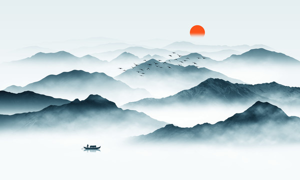 禪意山水畫