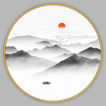 山水裝飾畫