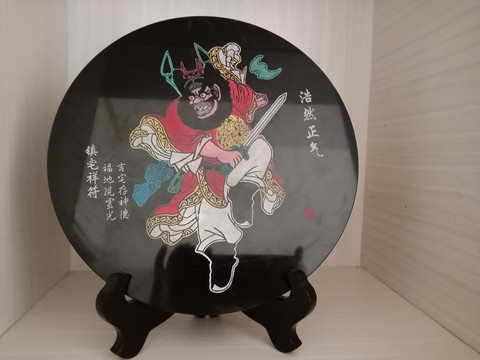 靈璧石鐘馗擺件