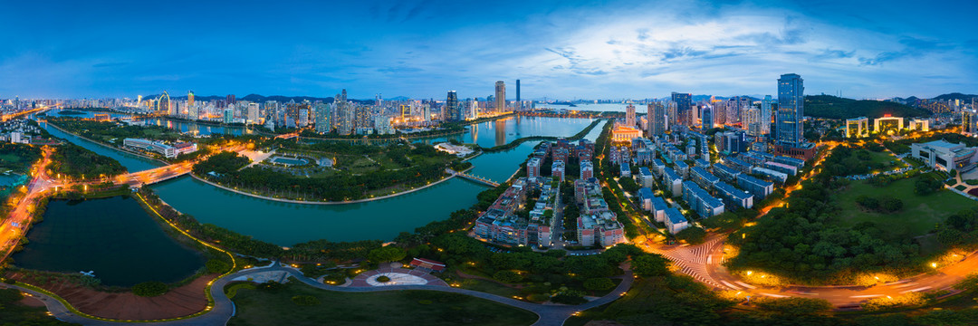 厦门白鹭洲公园夜景