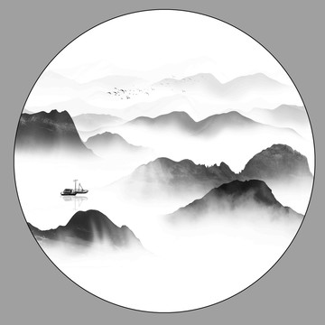 中国风山水画