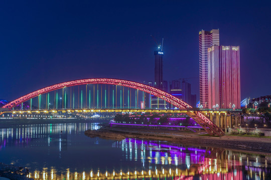 宜賓璀璨的城市夜景