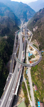 航拍G42高速公路湖北段