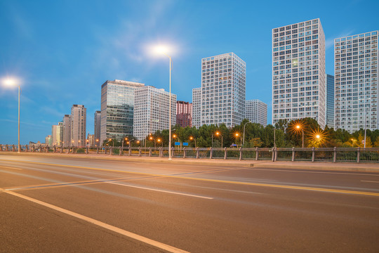 北京建国门大街立交桥和城市交通