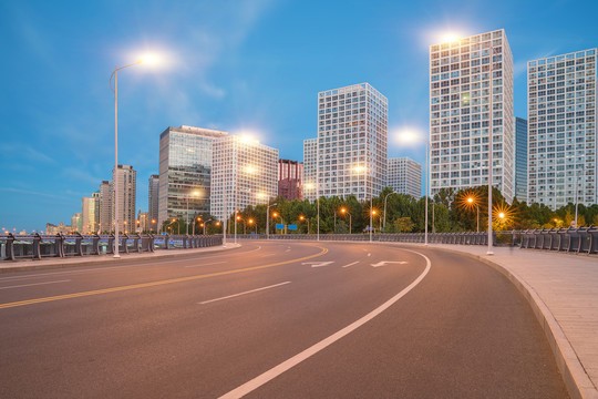 北京建国门大街立交桥和城市交通