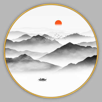 禪意水墨山水