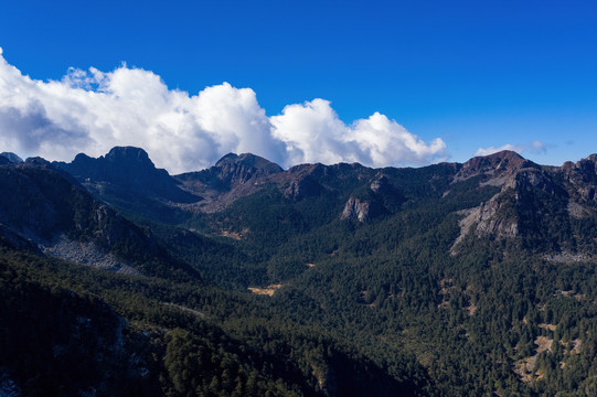 航拍凉山螺髻山