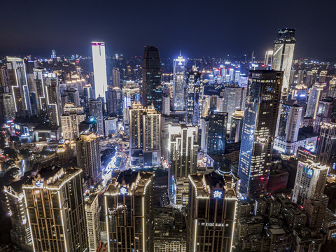 重庆解放碑步行街夜景