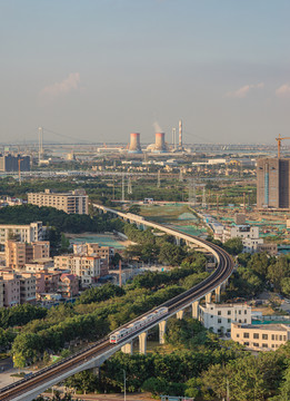 广州地铁蕉门地铁站的列车