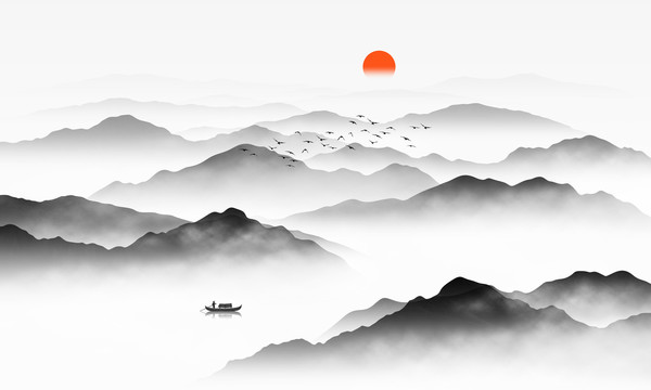 水墨山水畫