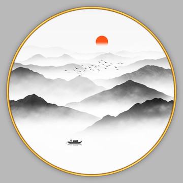 禅意山水画