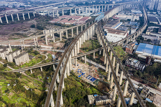 高架桥铁路桥高铁线路