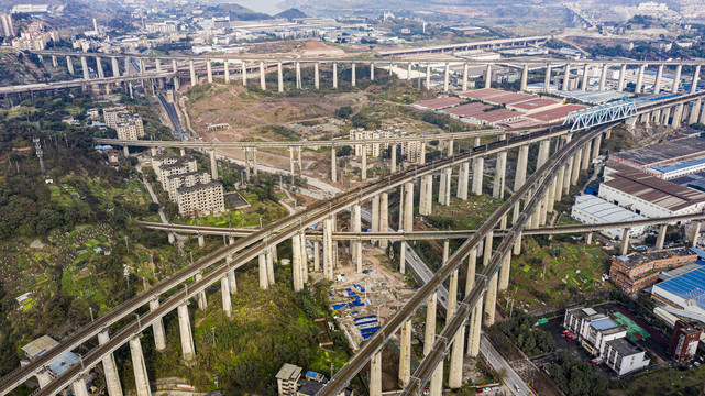 高架桥铁路桥高铁线路