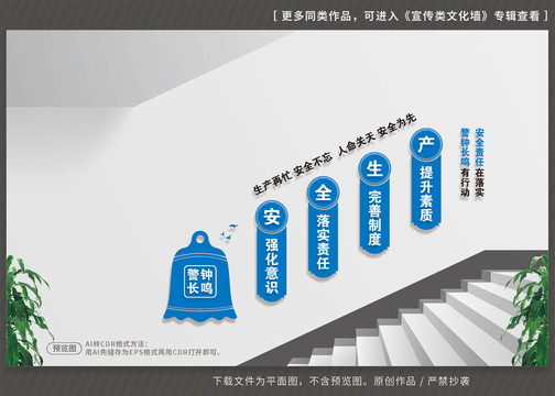 安全生產(chǎn)樓梯文化墻