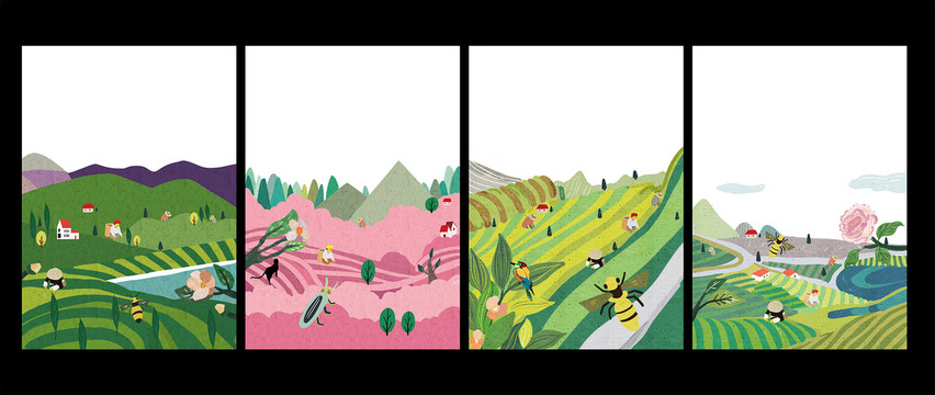 茶葉包裝插畫