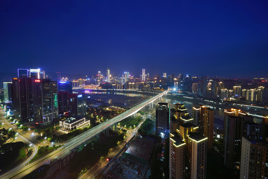 重庆渝中半岛城市风光夜景