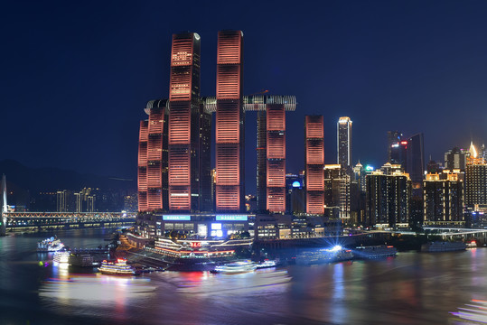 重庆朝天门来福士广场风光夜景