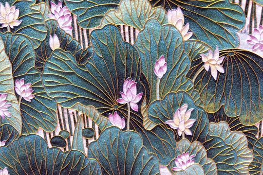 荷花抽象底紋