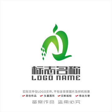 苹果飞鸟标志科技logo