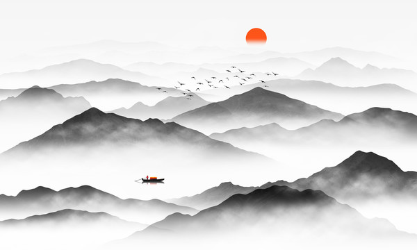 水墨山水畫(huà)