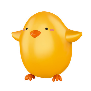 三維蛋形小雞公仔